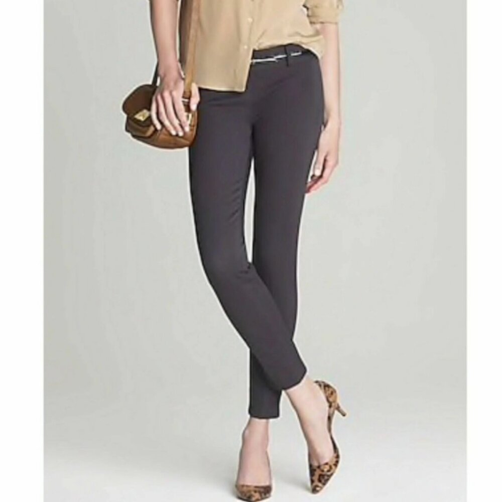 J Crew Wool Blend Low-Rise Minnie Fitted Skinny Cropped Ankle Pant in Dark Gray